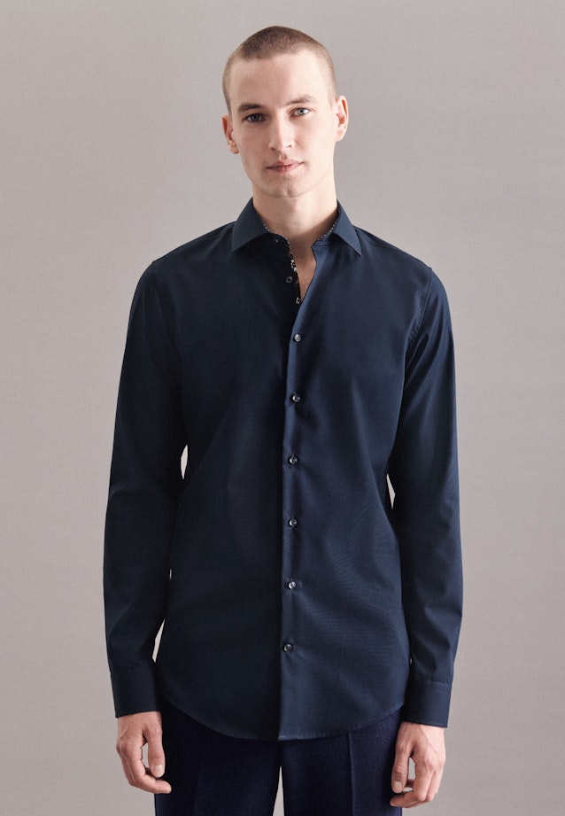 Slim Business Hemd Uni in Dunkelblau |  Seidensticker Onlineshop