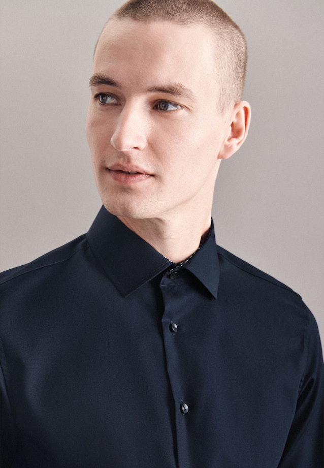 Slim Business Hemd Uni in Dunkelblau |  Seidensticker Onlineshop