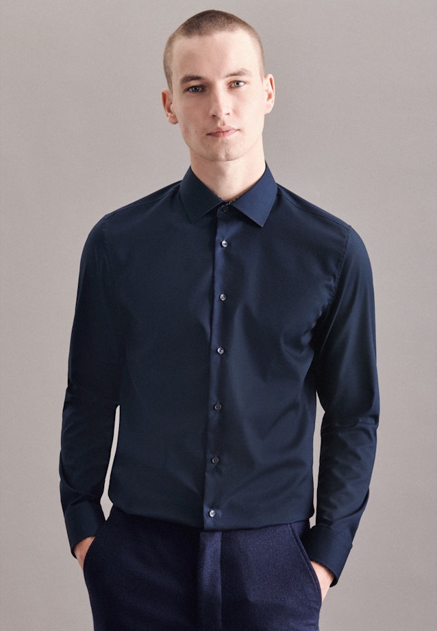 Slim Business Hemd Uni in Dunkelblau |  Seidensticker Onlineshop