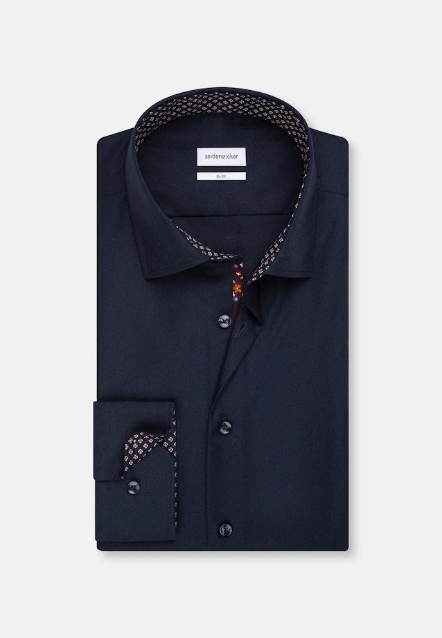 Slim Business Hemd Uni in Dunkelblau |  Seidensticker Onlineshop