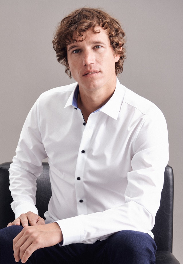 Slim Business Hemd Uni in Weiß |  Seidensticker Onlineshop
