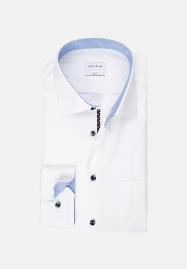Slim Business Hemd Uni in Weiß |  Seidensticker Onlineshop