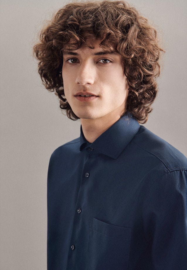 Regular Business Hemd Uni in Dunkelblau |  Seidensticker Onlineshop