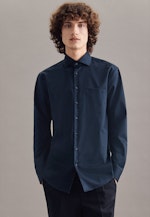 Regular Business Hemd Uni in Dunkelblau |  Seidensticker Onlineshop