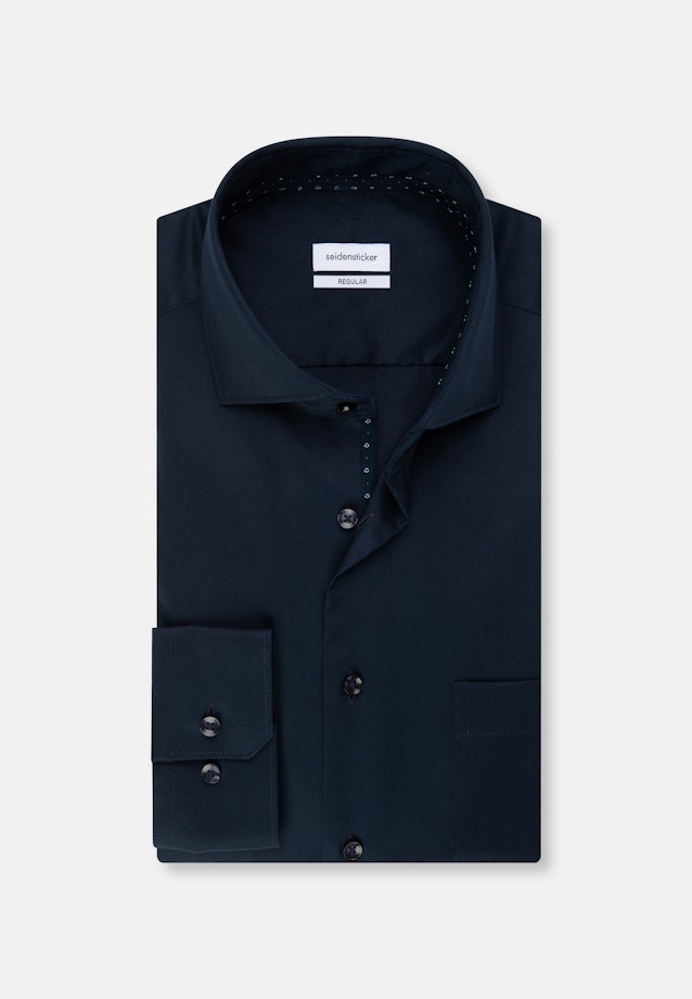 Regular Business Hemd Uni in Dunkelblau |  Seidensticker Onlineshop