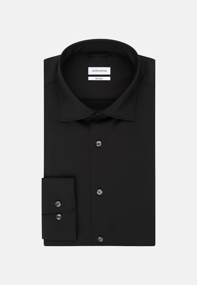 Performance shirt in Shaped with Kent-Collar in Black |  Seidensticker Onlineshop