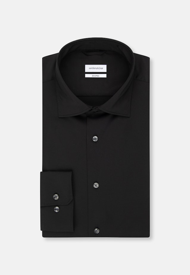 Shaped Chemise Performance Uni in Noir |  Seidensticker Onlineshop