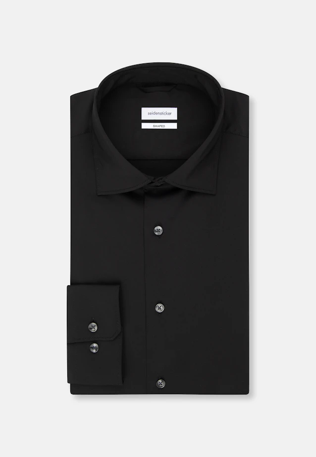 Shaped Chemise Performance Uni in Noir |  Seidensticker Onlineshop