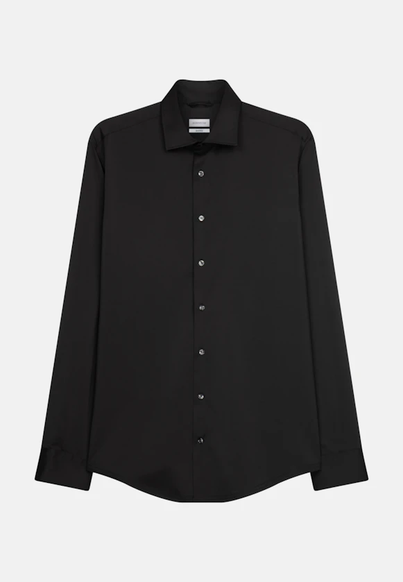 Shaped Chemise Performance Uni in Noir |  Seidensticker Onlineshop