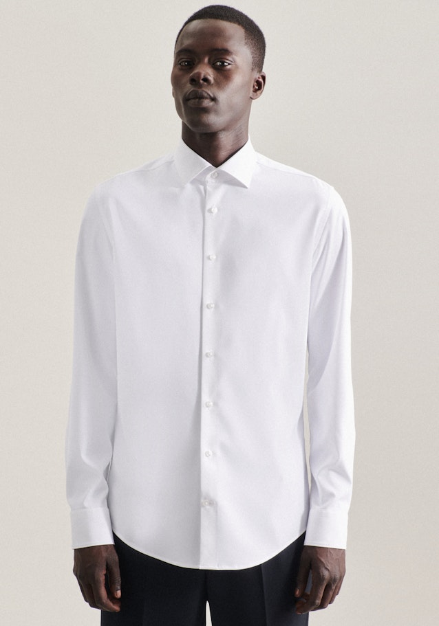 Twill Performance-Hemd in Shaped mit Kentkragen in Weiß | Seidensticker Onlineshop