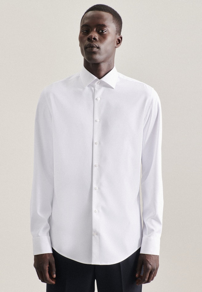 Performance shirt in Shaped with Kent-Collar in White | Seidensticker online shop