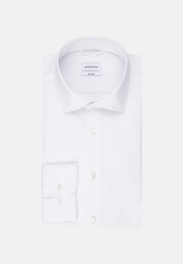 Twill Performance-Hemd in Shaped mit Kentkragen in Weiß |  Seidensticker Onlineshop