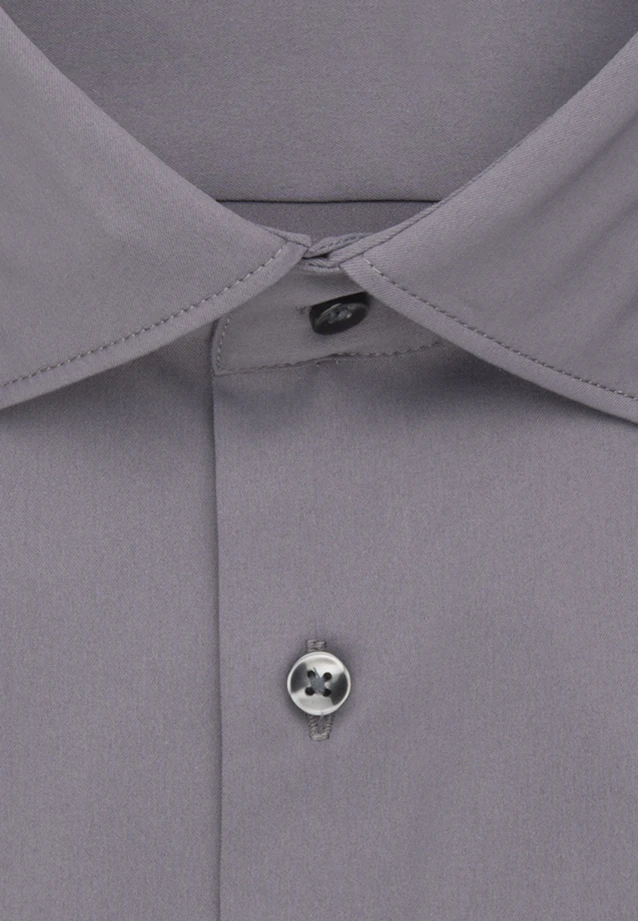 Regular Chemise Performance Uni in Gris |  Seidensticker Onlineshop