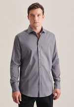 Regular Chemise Performance Uni in Gris |  Seidensticker Onlineshop