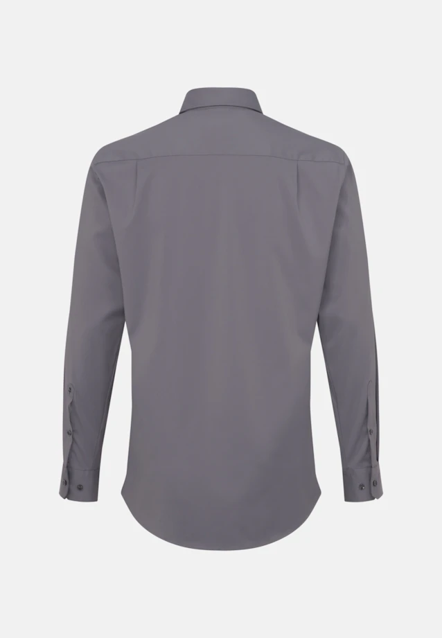 Regular Chemise Performance Uni in Gris |  Seidensticker Onlineshop