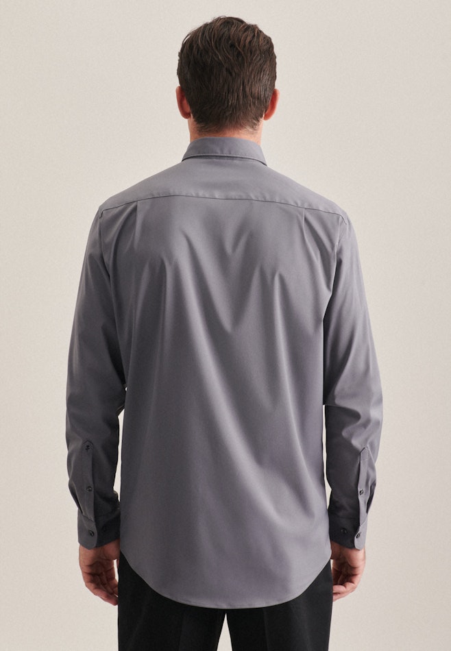 Twill Performance-Hemd in Regular mit Kentkragen in Grau | Seidensticker Onlineshop