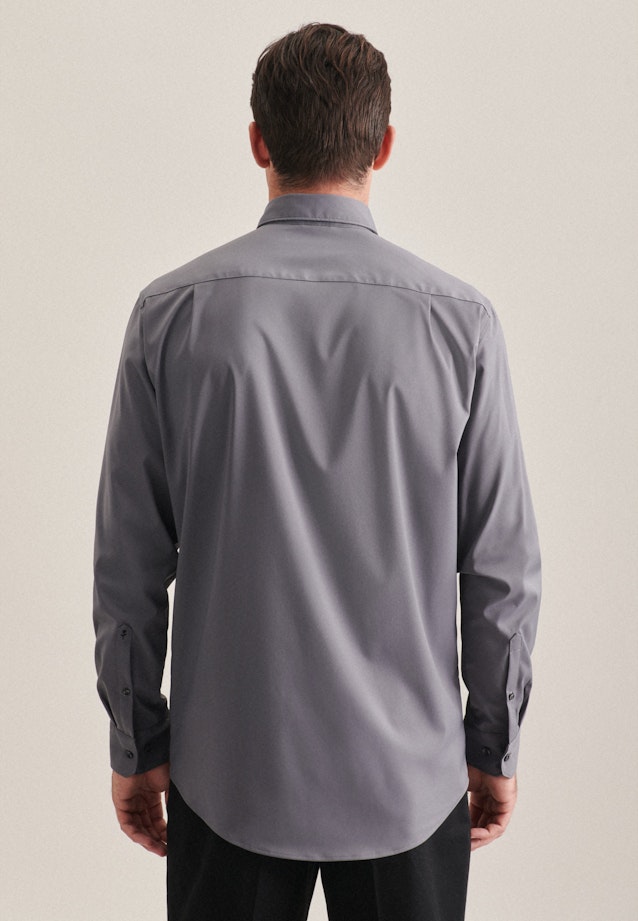 Regular Chemise Performance Uni in Gris |  Seidensticker Onlineshop