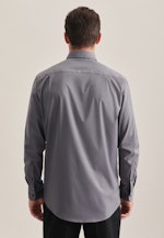 Regular Chemise Performance Uni in Gris |  Seidensticker Onlineshop