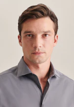 Regular Performance shirt Uni in Grey |  Seidensticker Onlineshop