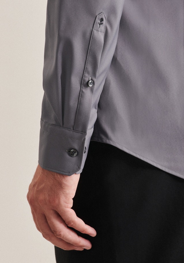 Performance shirt in Regular with Kent-Collar in Grey |  Seidensticker Onlineshop