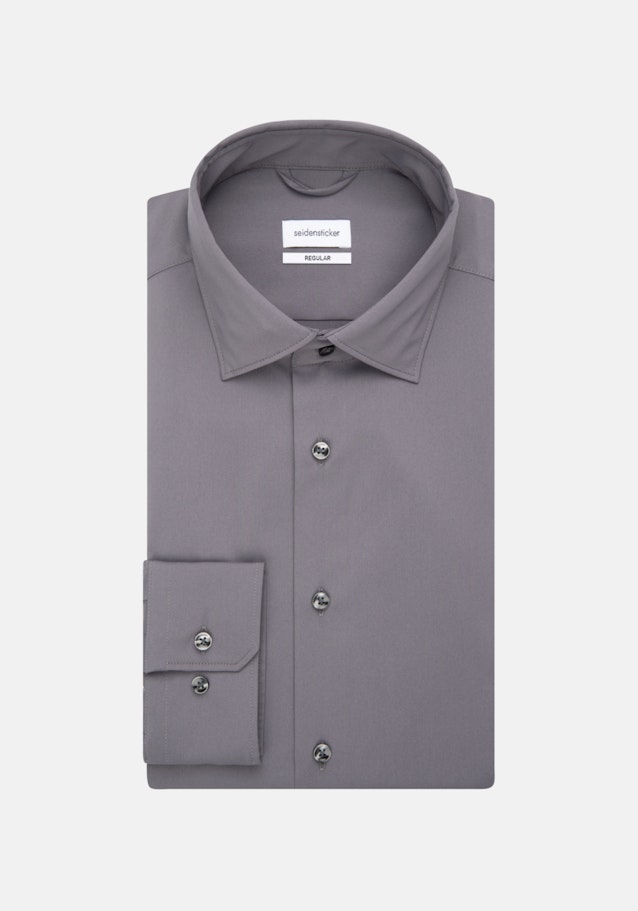 Regular Performance-Hemd Uni in Grau | Seidensticker Onlineshop
