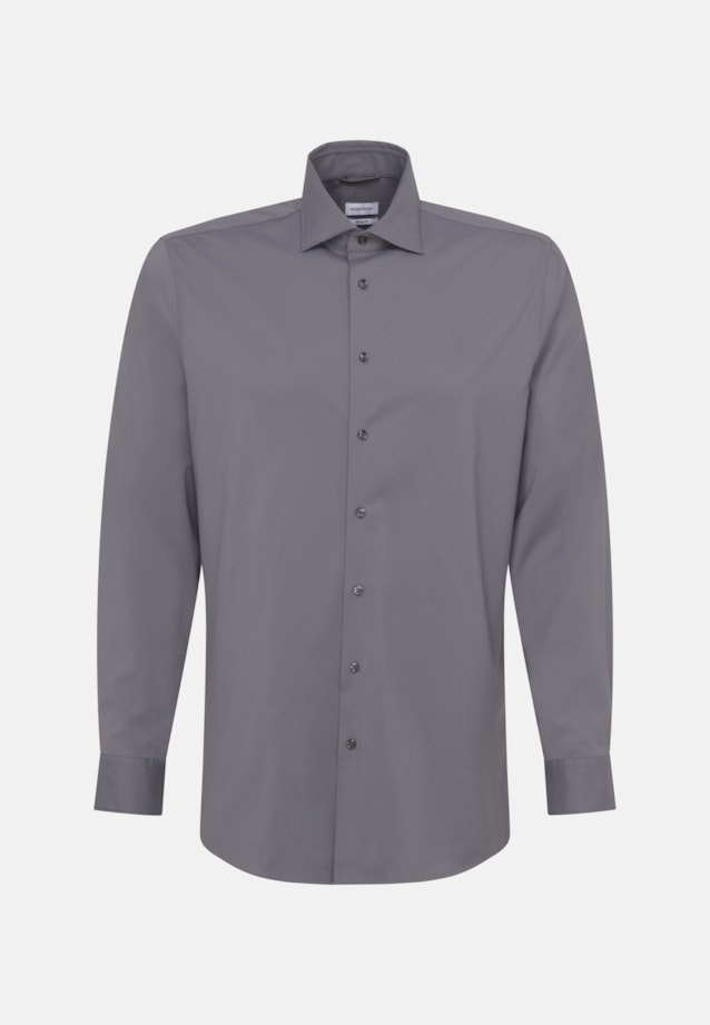 Regular Chemise Performance Uni in Gris |  Seidensticker Onlineshop