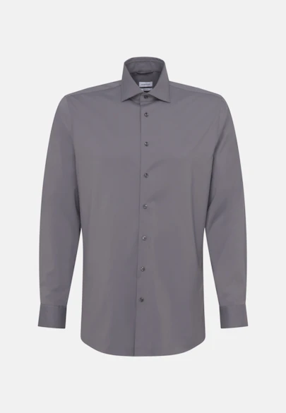 Regular Performance-Hemd Uni in Grau |  Seidensticker Onlineshop