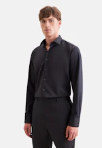 Regular Performance shirt Uni in Black |  Seidensticker Onlineshop