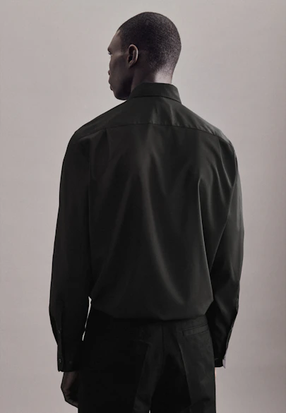 Regular Performance-Hemd Uni in Schwarz |  Seidensticker Onlineshop