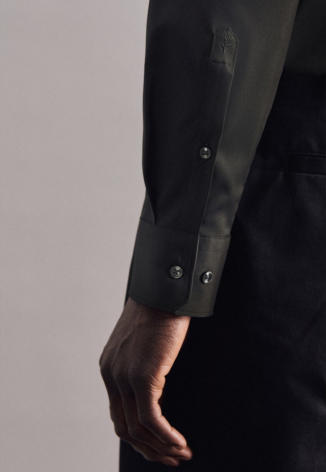 Regular Performance-Hemd Uni in Schwarz |  Seidensticker Onlineshop