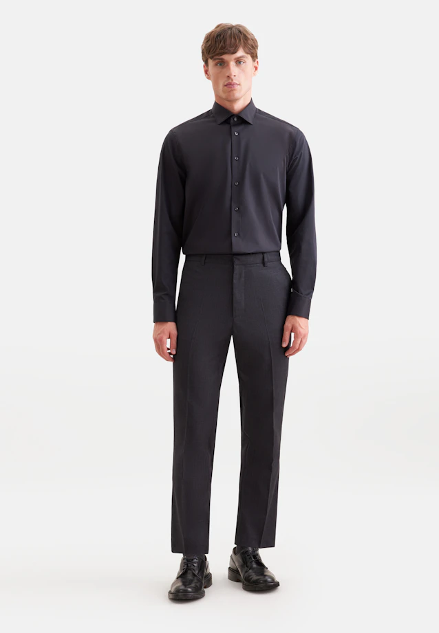 Regular Performance shirt Uni in Black |  Seidensticker Onlineshop