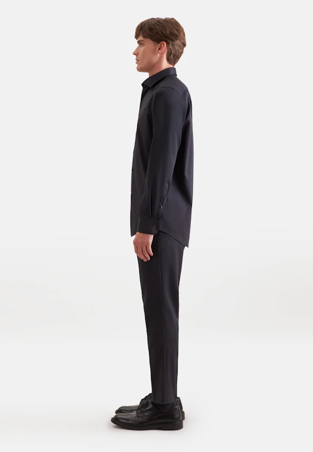 Regular Performance shirt Uni in Black |  Seidensticker Onlineshop