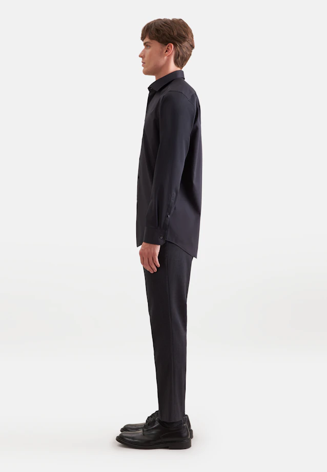 Regular Performance shirt Uni in Black |  Seidensticker Onlineshop
