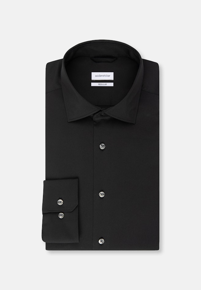 Regular Performance-Hemd Uni in Schwarz | Seidensticker Onlineshop