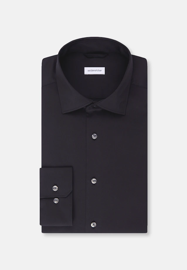 Regular Performance shirt Uni in Black |  Seidensticker Onlineshop