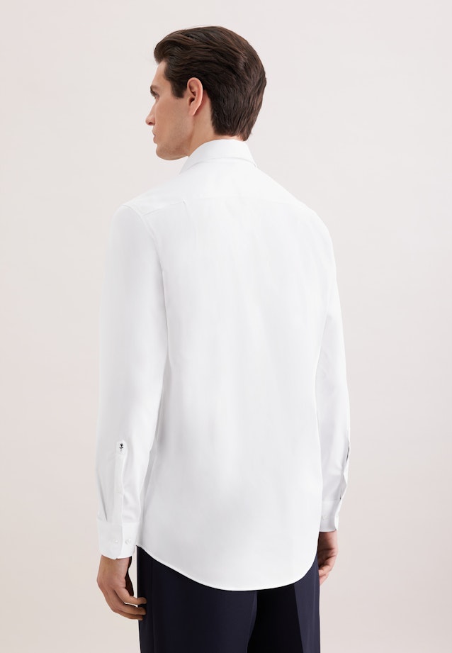 Regular Chemise Performance Uni in Blanc |  Seidensticker Onlineshop