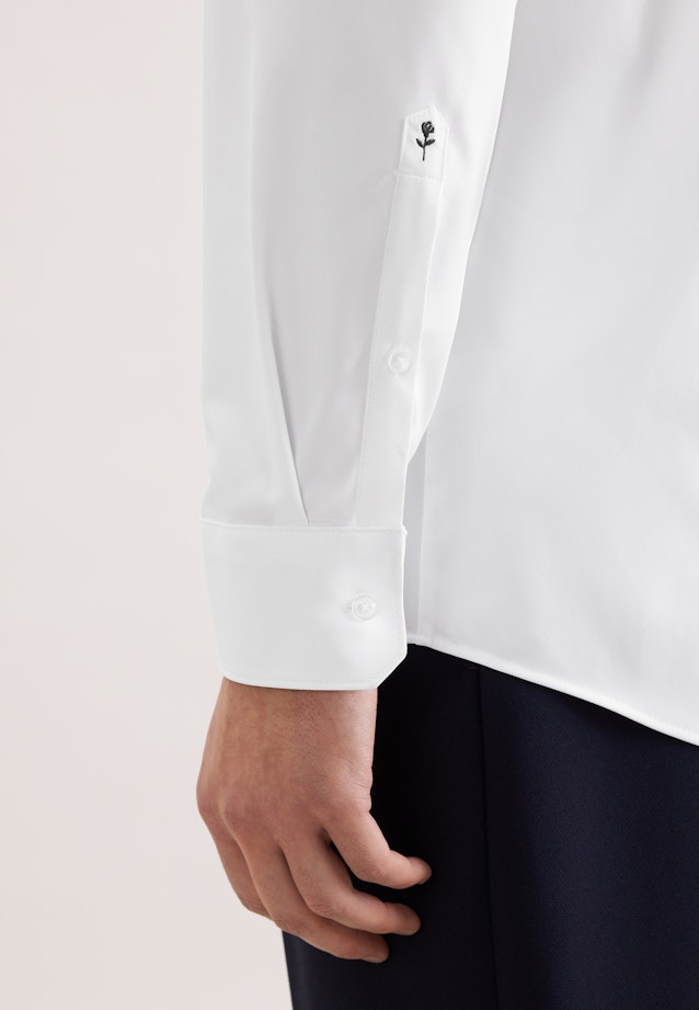 Regular Chemise Performance Uni in Blanc |  Seidensticker Onlineshop