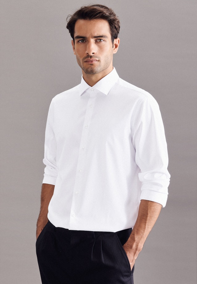 Regular Performance-Hemd Uni in Weiß |  Seidensticker Onlineshop