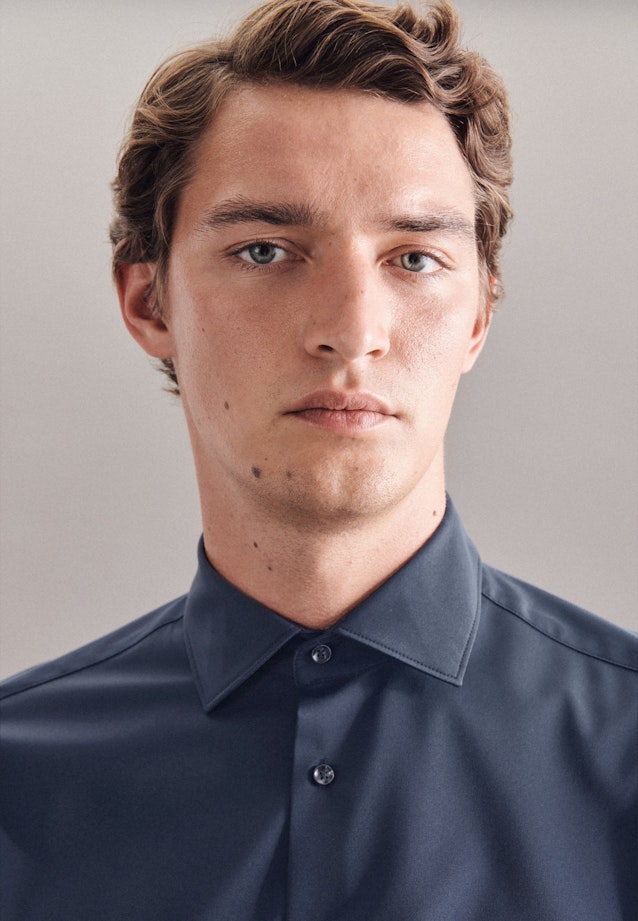 Performance shirt in Regular with Kent-Collar in Dark Blue |  Seidensticker Onlineshop