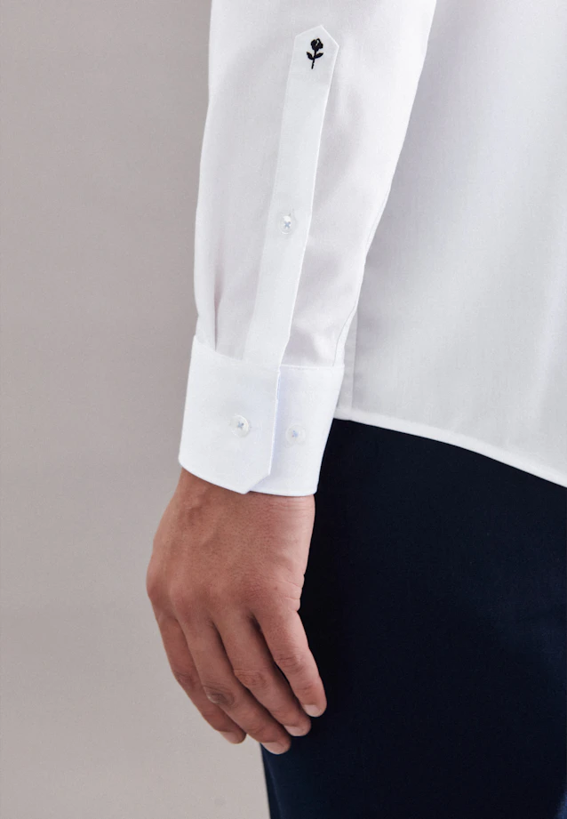 Regular Business Shirt Plain in White |  Seidensticker Onlineshop
