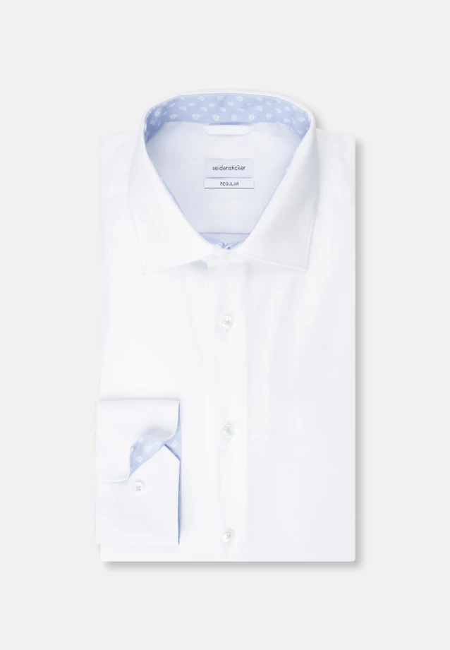 Regular Business Shirt Plain in White |  Seidensticker Onlineshop