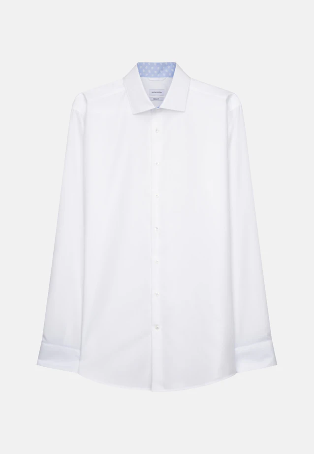 Regular Business Shirt Plain in White |  Seidensticker Onlineshop