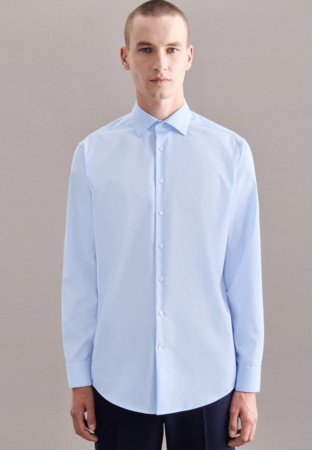 Regular Chemise Business uni in Bleu Moyen |  Seidensticker Onlineshop