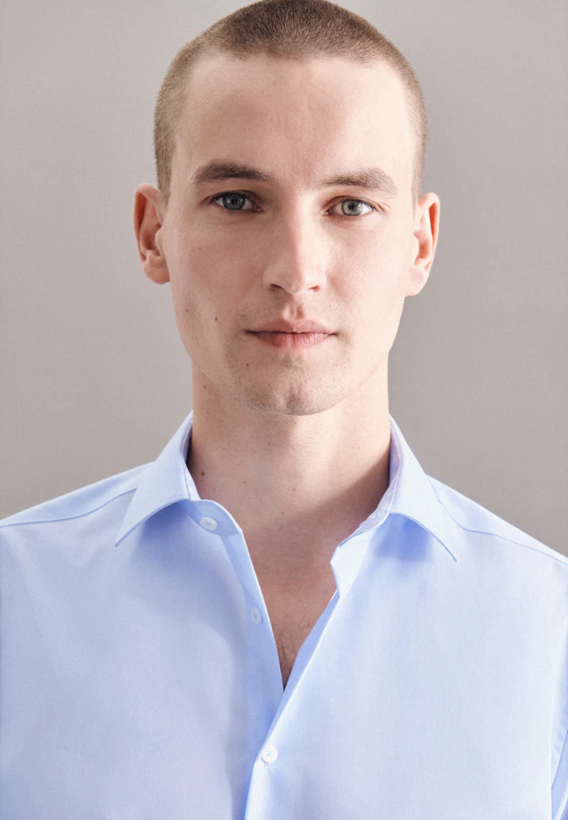 Regular Chemise Business uni in Bleu Moyen |  Seidensticker Onlineshop