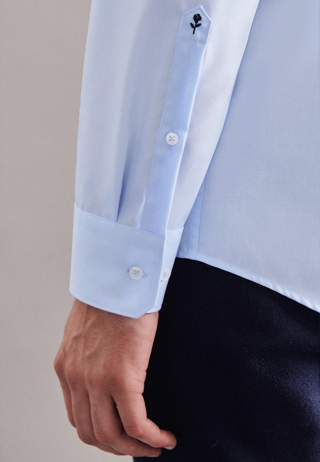 Regular Business Hemd Uni in Mittelblau |  Seidensticker Onlineshop