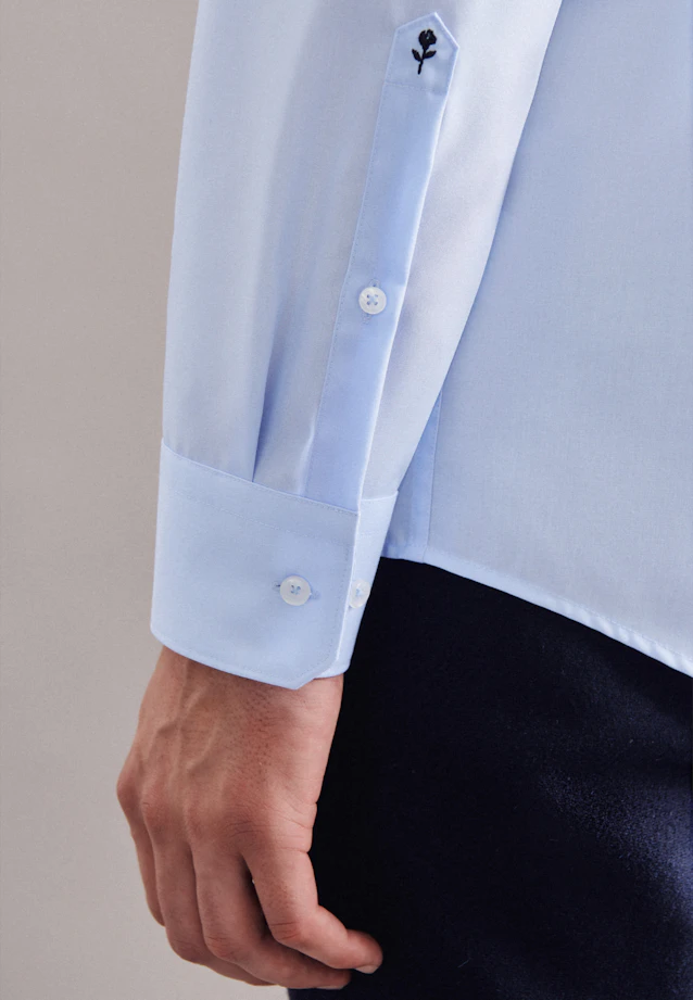 Regular Chemise Business uni in Bleu Moyen |  Seidensticker Onlineshop