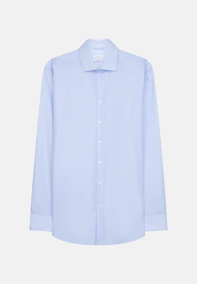 Regular Business Hemd Uni in Mittelblau |  Seidensticker Onlineshop