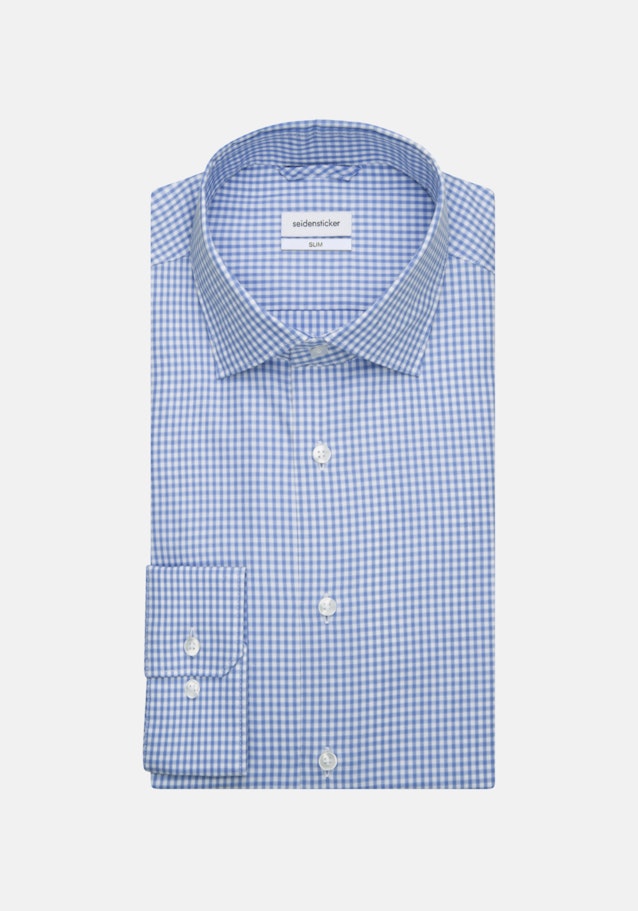 Easy-iron Twill Business overhemd in Slim with Kentkraag in Lichtblauw |  Seidensticker Onlineshop