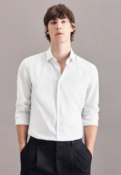 Slim Business Shirt Check in Grey |  Seidensticker Onlineshop