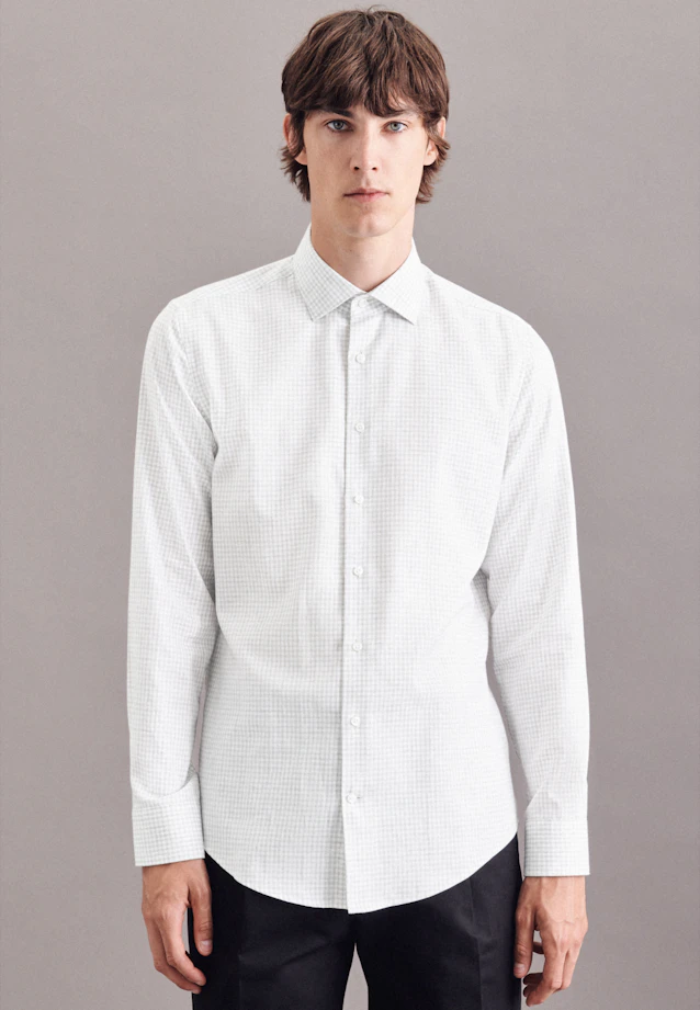 Slim Business Hemd Karo in Grau |  Seidensticker Onlineshop